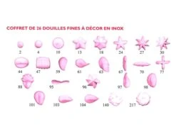 Douille Pâtisserie (x 26) - Décor Fin - Mallard Ferrière 5 Douille Pâtisserie (x 26) - Décor Fin - Mallard Ferrière -Fournitures De Pâtisserie 26 douilles decor fin 3 main 650