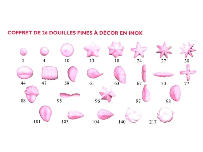 Douille Pâtisserie (x 26) - Décor Fin - Mallard Ferrière 3 Douille Pâtisserie (x 26) - Décor Fin - Mallard Ferrière – Image 3