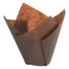 Caissette Tulipcup Marron (x 200) - Droite - Ø 5 X Ht 8 Cm - Nordia