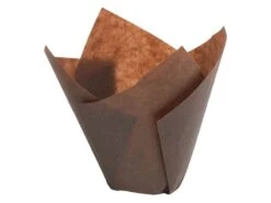 Caissette Tulipcup Marron (x 200) - Droite - Ø 5 X Ht 8 Cm - Nordia