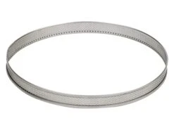 Cercle à Tarte Perforé Inox - Ht 3,5 Cm - Ø 14 Cm - Mallard Ferrière