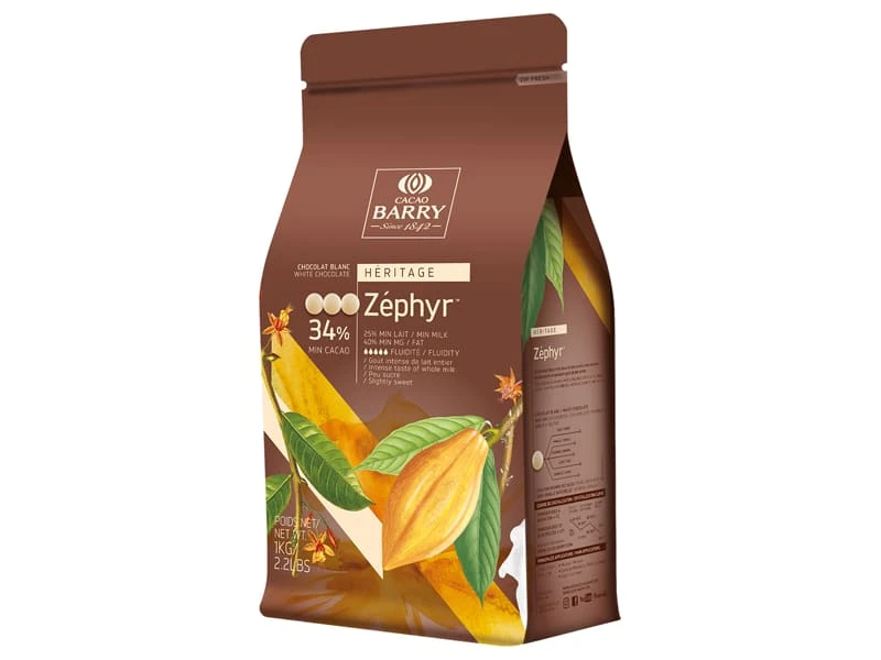 Chocolat Blanc Zéphyr 34% - 1 Kg - Cacao Barry 1 Chocolat Blanc Zéphyr 34% - 1 Kg - Cacao Barry