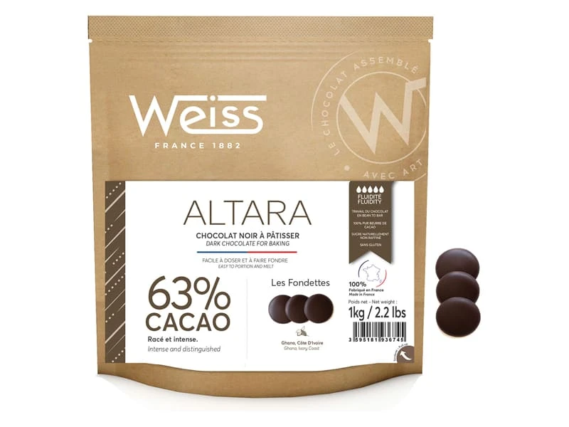 Chocolat Noir Altara 63% - 1 Kg - Weiss 1 Chocolat Noir Altara 63% - 1 Kg - Weiss