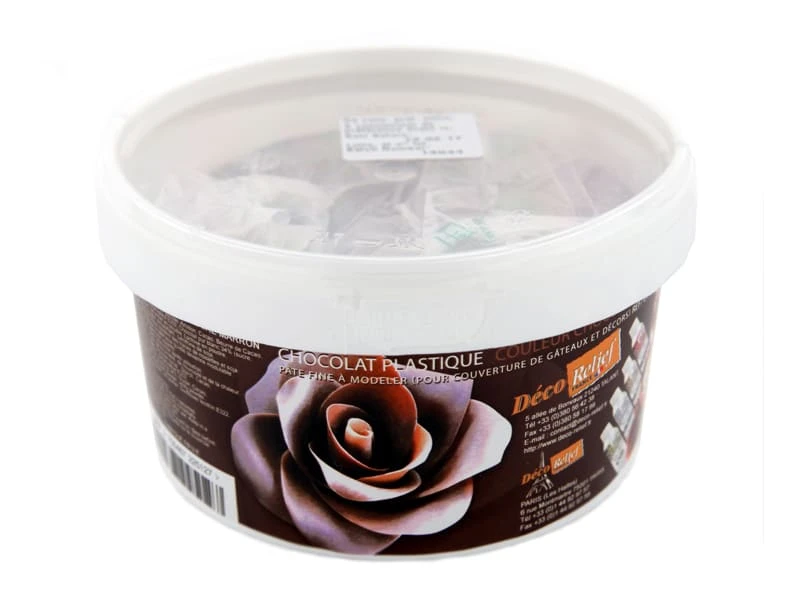Chocolat Plastique - 500 G - Déco Relief 1 Chocolat Plastique - 500 G - Déco Relief