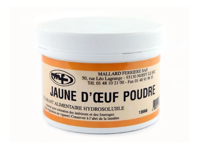 Colorant Poudre Jaune D'œuf E102/E129 - Hydrosoluble - 100 G - Mallard Ferrière 1 Colorant Poudre Jaune D'œuf E102/E129 - Hydrosoluble - 100 G - Mallard Ferrière