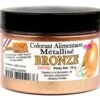 Colorant Alimentaire Métallisé Bronze - Poudre Liposoluble - 25 G - Déco Relief