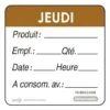 Etiquettes D'identification HACCP - Jeudi