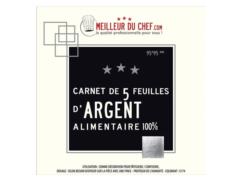 Feuilles D'argent - Carnet De 5 Feuilles - Meilleur Du Chef 1 Feuilles D'argent - Carnet De 5 Feuilles - Meilleur Du Chef