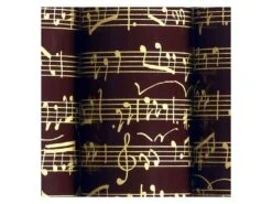 Feuille Transfert Chocolat - Notes De Musique Or - Lot De 10 Feuilles - Décors Et Créations