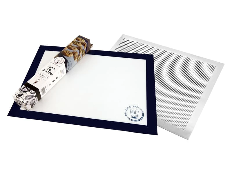 Tapis De Cuisson - + Plaque Perforée - 40 X 30 Cm - Meilleur Du Chef 1 Tapis De Cuisson - + Plaque Perforée - 40 X 30 Cm - Meilleur Du Chef