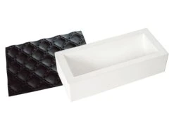 Moule à Bûche Silicone - Tapis Matelassé - 25 X 9 Cm - Silikomart
