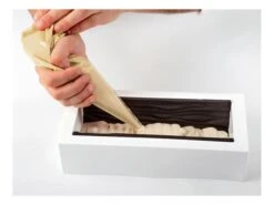 Moule à Bûche Silicone - Tapis Tressé - 25 X 9 Cm - Silikomart -Fournitures De Pâtisserie moule buche silicone tresse 6 main 650