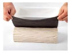 Moule à Bûche Silicone - Tapis Tressé - 25 X 9 Cm - Silikomart -Fournitures De Pâtisserie moule buche silicone tresse 8 main 650