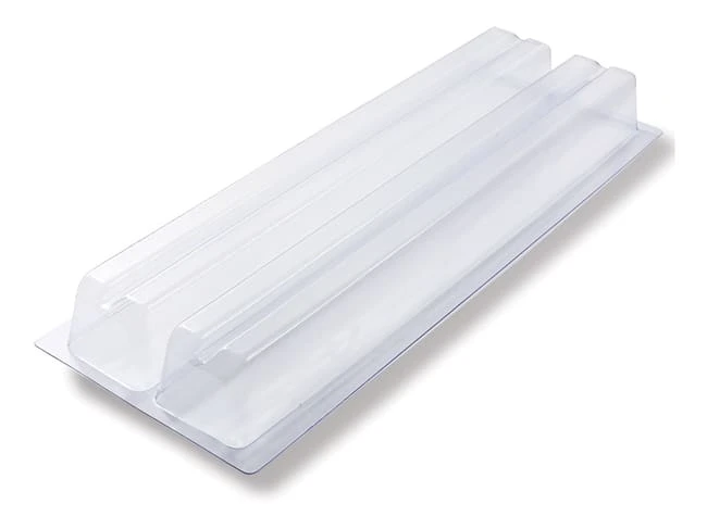 Moule à Bûche Thermoformé (x 10) - Rainurée - 57 X 8 Cm - Matfer 1 Moule à Bûche Thermoformé (x 10) - Rainurée - 57 X 8 Cm - Matfer