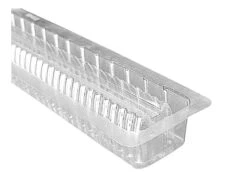 Moule à Bûche Strié Fond Plat (x 12) - Long 50,9 Cm - 4,9 X 4 Cm - Mallard Ferrière