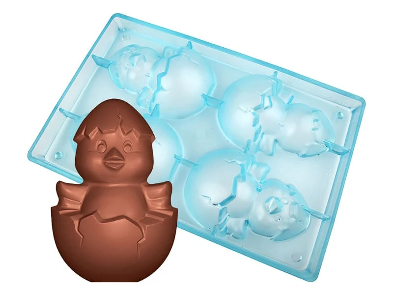 Moule Chocolat - 2 Poussins Dans Leur Coquille 1 Moule Chocolat - 2 Poussins Dans Leur Coquille