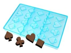 Moule Chocolat - Trèfle, Carreau, Pique, Coeur