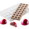 Moule Chocolat Avec Insert - 24 Demi-sphères - Ø 3,1 Cm - Silikomart