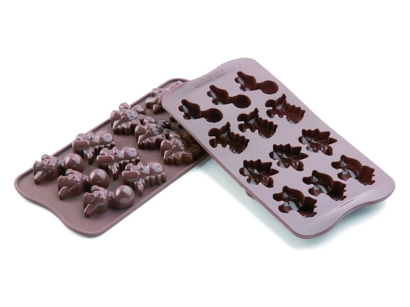 Moule Silicone Pour Chocolat - 12 Dinosaures - Easy Choc - Silikomart 1 Moule Silicone Pour Chocolat - 12 Dinosaures - Easy Choc - Silikomart
