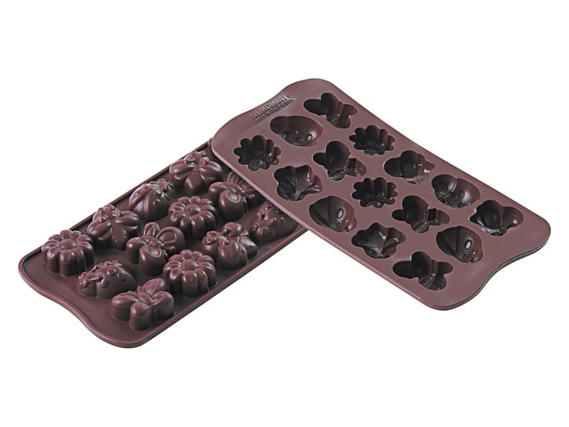 Moule Silicone Pour Chocolat - 15 Sujets Springlife - Easy Choc - Silikomart 1 Moule Silicone Pour Chocolat - 15 Sujets Springlife - Easy Choc - Silikomart