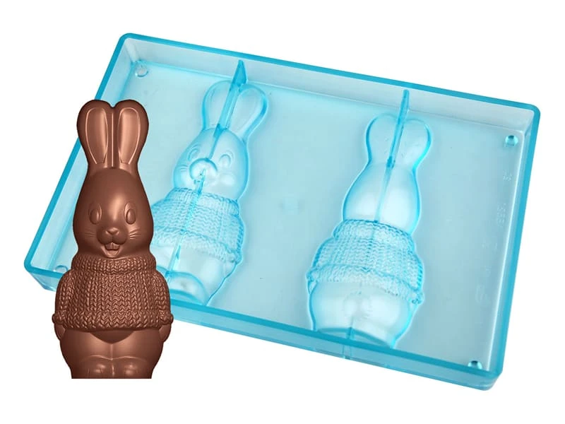 Moule Chocolat - Lapin En Tricot 1 Moule Chocolat - Lapin En Tricot
