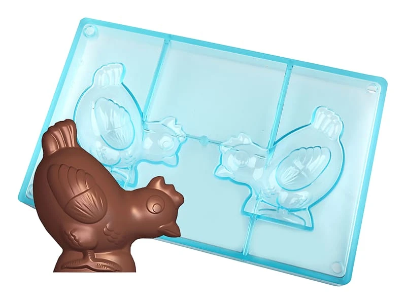 Moule Chocolat - Poule Qui Picore 1 Moule Chocolat - Poule Qui Picore