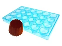 Moule Chocolat - 24 Ronds Nervurés