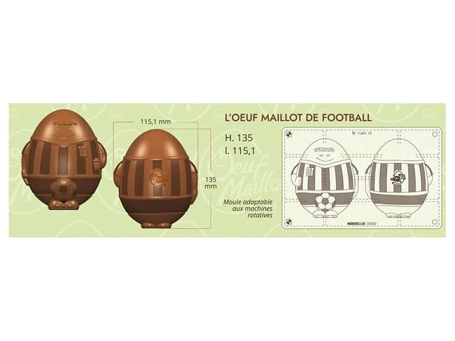 Moule Chocolat Oeuf - Maillot De Foot - L'Oeuf Maillot 6 Moule Chocolat Oeuf - Maillot De Foot - L'Oeuf Maillot – Image 6