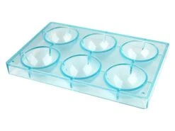Moule Chocolat - Demi-sphère - Ø 7 Cm (6 Empreintes) -Fournitures De Pâtisserie moule polycarbonate chocolat 6 demi sphere 7cm 2 main 650