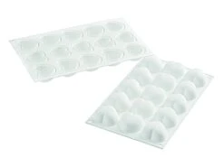 Moule Silicone - 15 Cœurs Bombés - 30 X 17,5 Cm - Silikomart