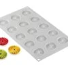 Moule Silicone - 15 Ronds Plissés - 30 X 17,5 Cm - Silikomart