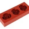 Plaque En Silicone Pour Moulage - 3 Roses Ø 4 Cm - Déco Relief