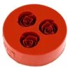 Plaque En Silicone Pour Moulage - 3 Roses Ø 2 Cm - Déco Relief