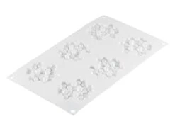 Moule Silicone Nid D'abeille - 6 Empreintes - 30 X 17,5 Cm - Silikomart -Fournitures De Pâtisserie moule silicone 6 decors miel 4 main 650