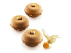 Moule Silicone - 8 Ronds Bombés Ode - 30 X 17,5 Cm - Silikomart -Fournitures De Pâtisserie moule silicone 8 ronds bombes ode 3 main 650