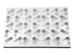 Plaque Multimoules - 35 Gâteaux (60 X 40 Cm) - Coeur 7,8 X 7,2 Cm - Martellato