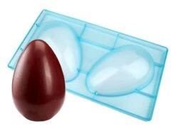 Moule Chocolat - Demi-oeuf Lisse - 2 Empreintes 17 X 11 Cm