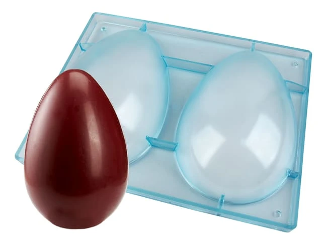 Moule Chocolat - Demi-oeuf Lisse - 2 Empreintes 23 X 16 Cm 1 Moule Chocolat - Demi-oeuf Lisse - 2 Empreintes 23 X 16 Cm