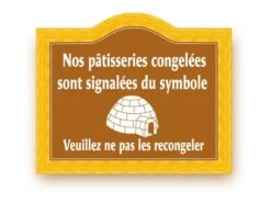 Panneau "Produits Congelés"