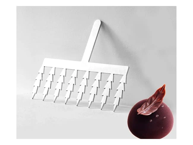 Peigne à Chocolat - Décor Pétale - Martellato 1 Peigne à Chocolat - Décor Pétale - Martellato