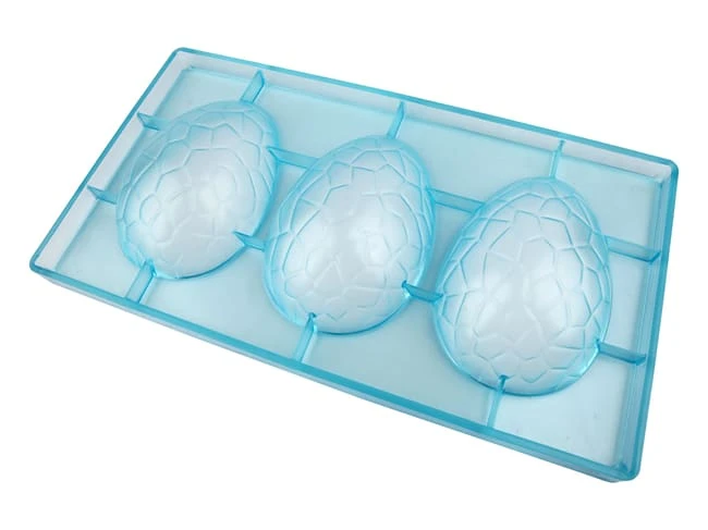 Moule Chocolat - Demi-oeuf Craquelé - 3 Empreintes 2 Moule Chocolat - Demi-oeuf Craquelé - 3 Empreintes – Image 2