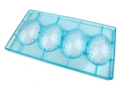 Moule Chocolat - Demi-oeuf Craquelé - 4 Empreintes -Fournitures De Pâtisserie plaque oeuf chocolat craquele 4 2 main 650