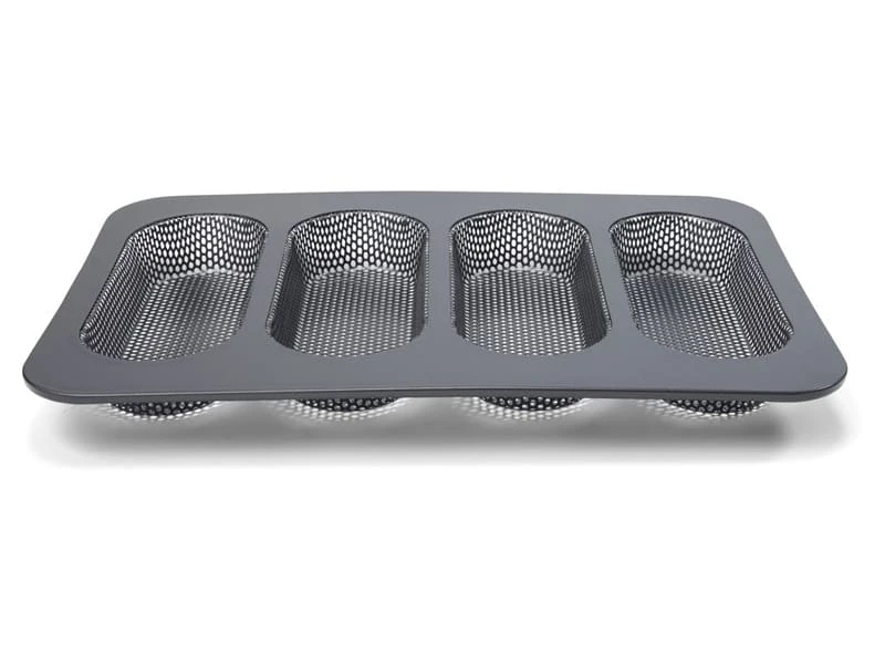 Plaque Perforée 4 Pains Hot-dog - Ou Pains Au Lait - 34 X 23 Cm - Patisse 1 Plaque Perforée 4 Pains Hot-dog - Ou Pains Au Lait - 34 X 23 Cm - Patisse