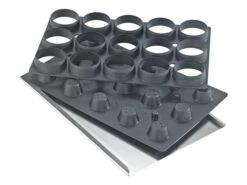 Moule Kali - 15 Tartelettes Carrées Cannelées - Mallard Ferrière -Fournitures De Pâtisserie tartelettes carrees cannelees kali 15 2 main 650