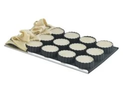 Moule Kali - 15 Tartelettes Cannelées Creuses - Mallard Ferrière -Fournitures De Pâtisserie tartelettes rondes cannelees creuses kali 15 4 main 650