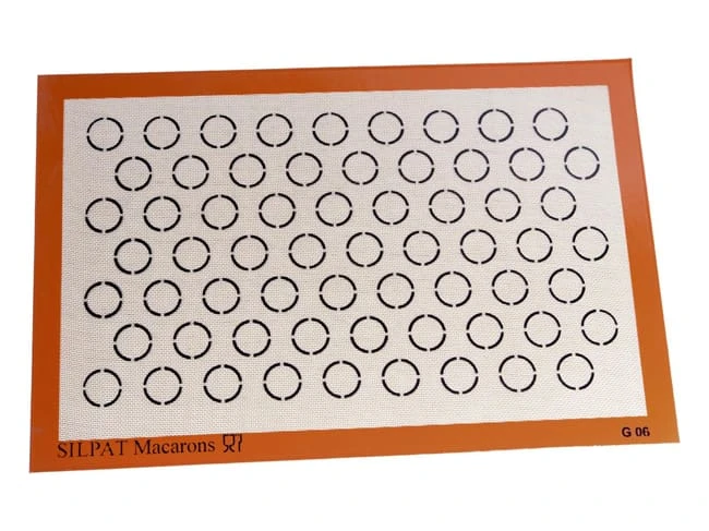 Toile Silpat à Macarons - 63 Empreintes Ø 3,5 Cm - 58,5 X 38,5 Cm - Demarle 1 Toile Silpat à Macarons - 63 Empreintes Ø 3,5 Cm - 58,5 X 38,5 Cm - Demarle